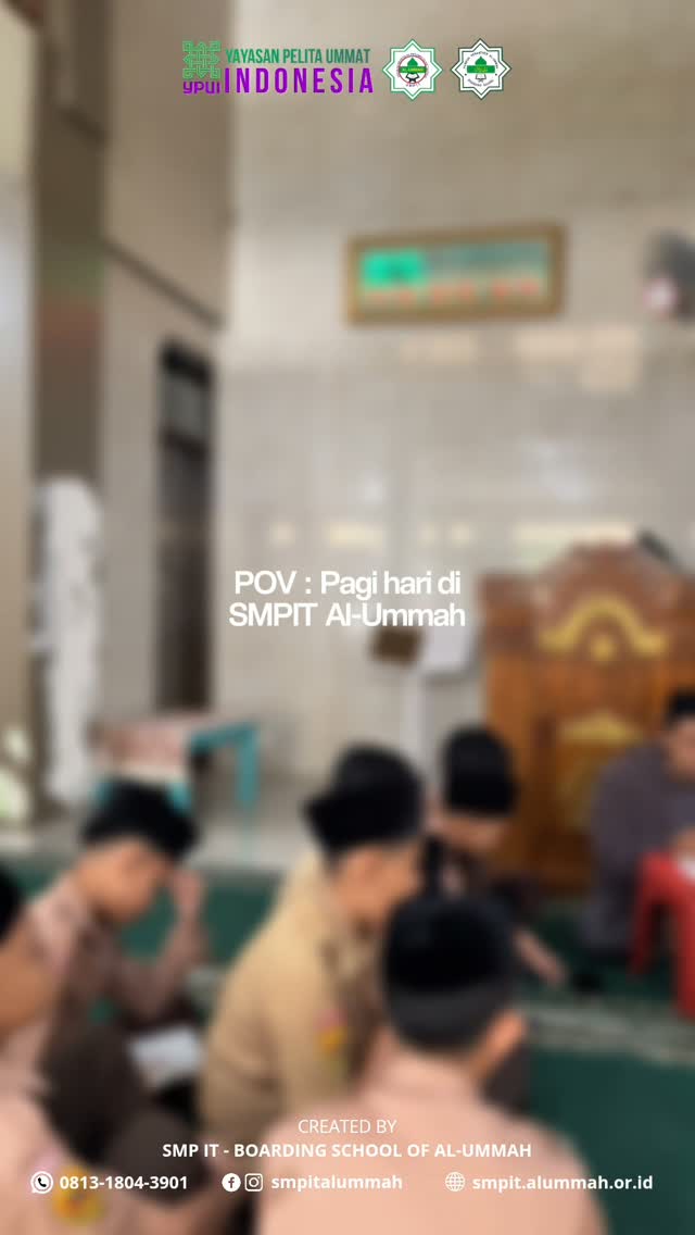 Suasana pagi hari di SMP IT Al-Ummah